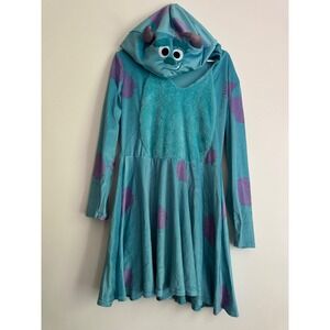 Disney Monsters Inc Sulley Costume Dress Womens Blue Purple Halloween Cosplay, L